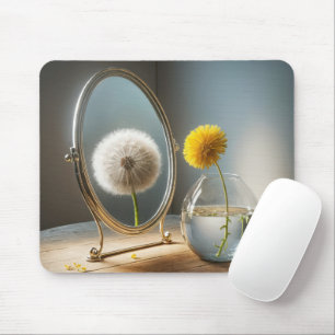 Dandelion Reflection In a Mirror Mouse Mat