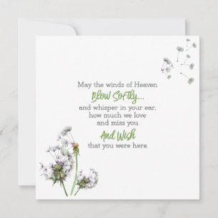 Dandelion Remembrance Card