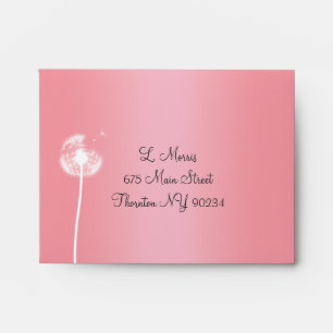 Dandelion RSVP Envelope in Rose Gold