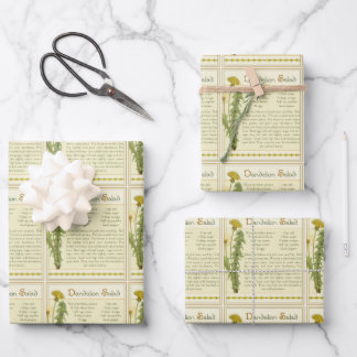 Dandelion Salad Wrapping Paper Sheet