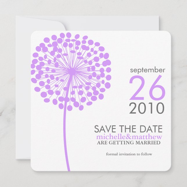 Dandelion Save the Date Announcements (Front)