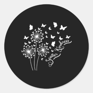 Dandelion Scatter Kindness Be Kind Family Classic Round Sticker