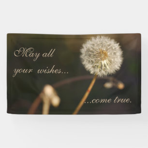 Dandelion Seed Head in Brown Tones Banner