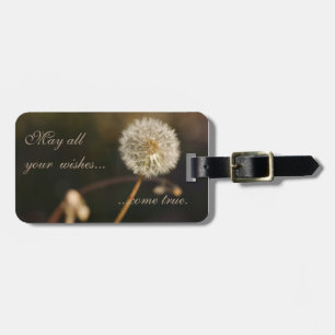 Dandelion Seed Head in Brown Tones Luggage Tag