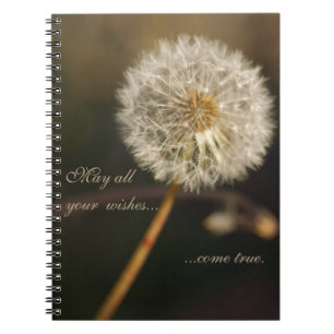 Dandelion Seed Head in Brown Tones Notebook