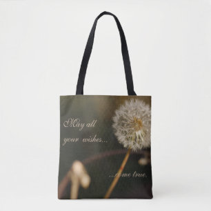 Dandelion Seed Head in Brown Tones Tote Bag