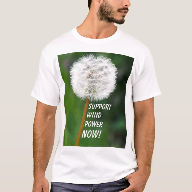 Dandelion Seed Head Wind Power T-shirt (Front)