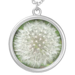 Dandelion Seedhead Silver Plated Necklace