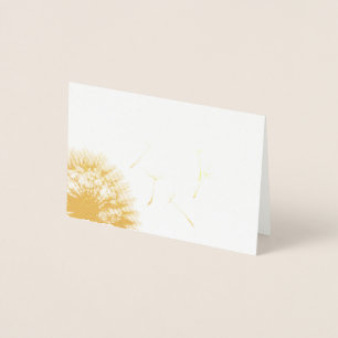 Dandelion Seeds Taking Flight Foil Card
