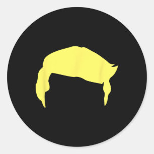 Dandelion Seeds Trump's Hairlijn Silhouet  Classic Round Sticker