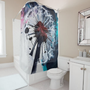 dandelion shower curtain
