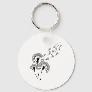 Dandelion Shuttle Shirt For Badminton Player Badmi Key Ring
