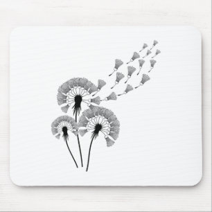 Dandelion Shuttle Shirt For Badminton Player Badmi Mouse Mat