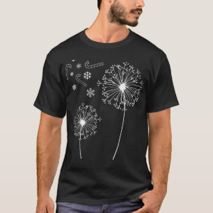 Dandelion Snowflakes Christmas Candy Dandelion Flo T-Shirt