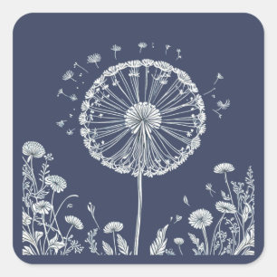 Dandelion Square Sticker