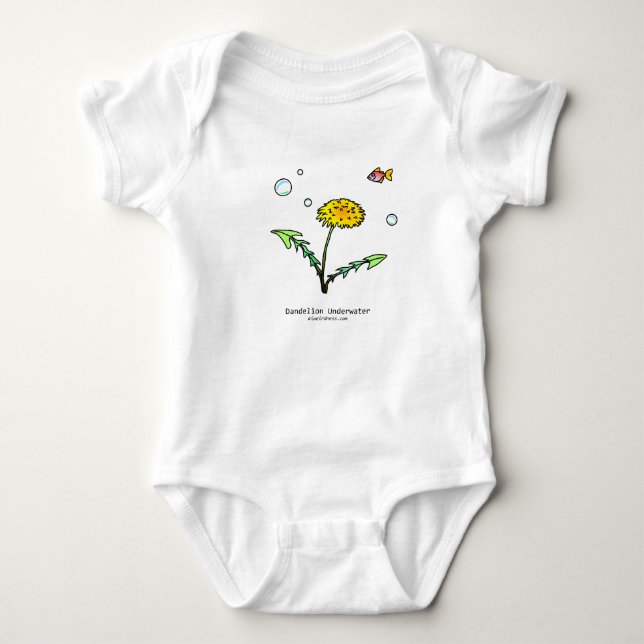 Dandelion underwater baby bodysuit (Front)