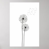 Dandelion Wall Art Poster