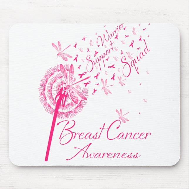 Dandelion Warrior Support Squad Breast Cancer Mouse Mat (Front)