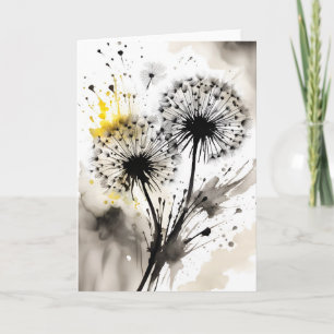 Dandelion - Watercolor flowers Card