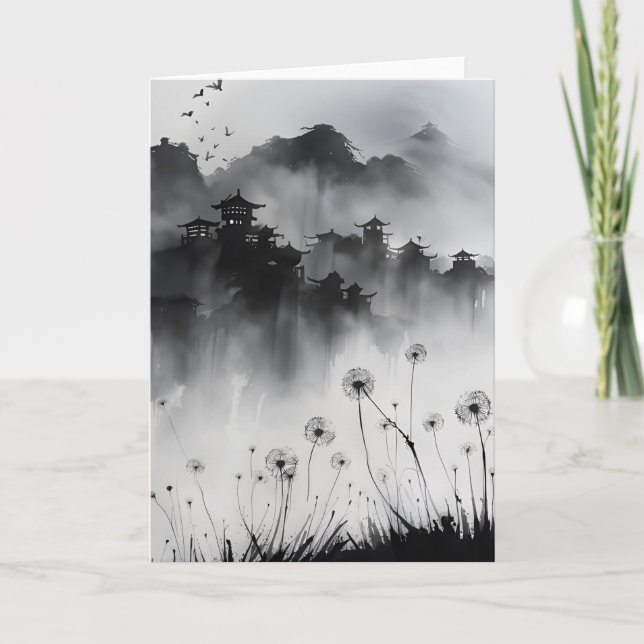 Dandelion - Watercolor flowers Card (Front)