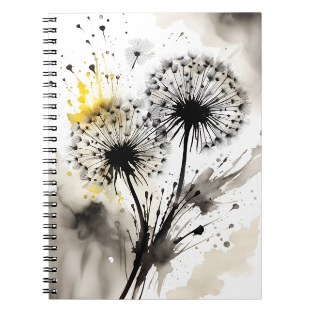 Dandelion - Watercolor flowers Notebook (Front)