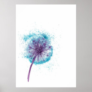 Dandelion  watercolour decor
