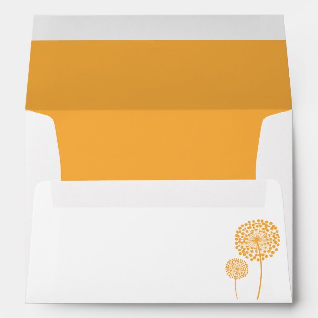 Dandelion Wedding Invitation Envelopes (Back (Bottom))