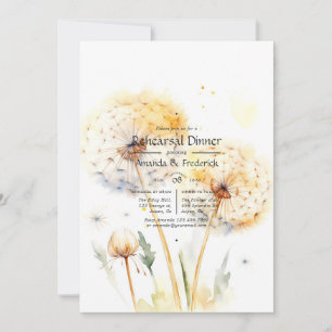 Dandelion Wedding Rehearsal Dinner Invitation