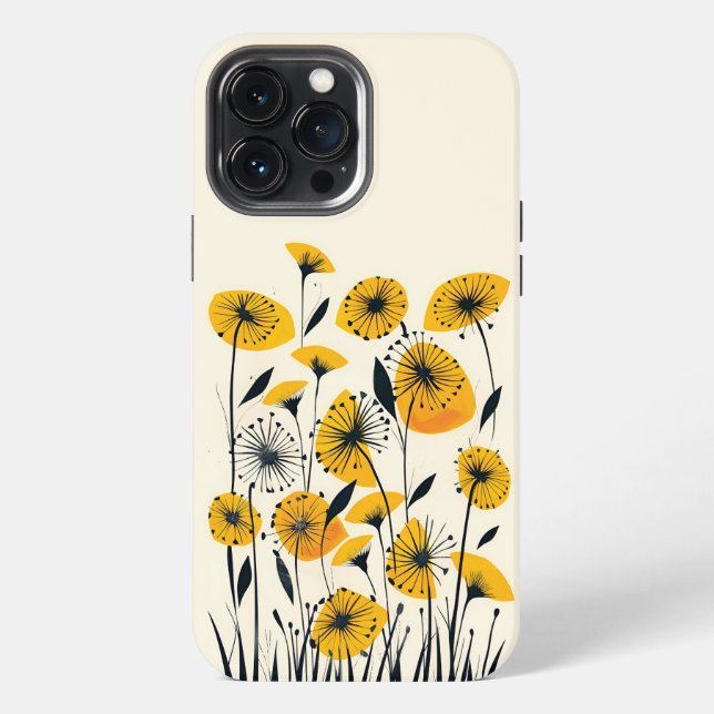 Dandelion wildflower field  iPhone case (Back)