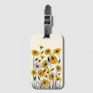 Dandelion wildflower field  luggage tag