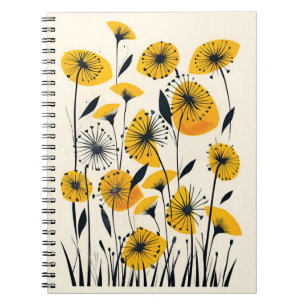 Dandelion wildflower field  notebook