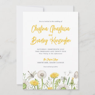 Dandelion Wildflower Garden Wedding Invitation