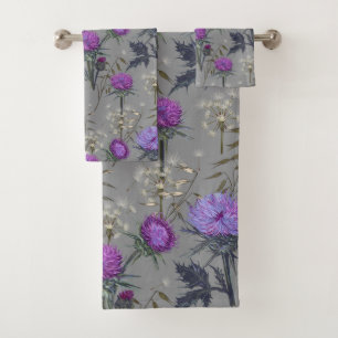 Dandelion Wildflower Pattern Bath Towel Set