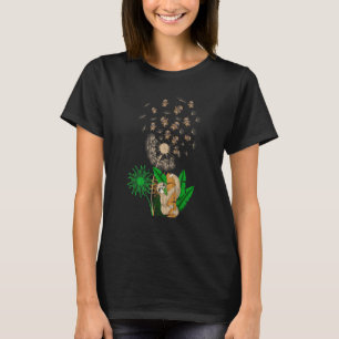 Dandelion Wildlife Lazy Animal Tropical Flowers S T-Shirt