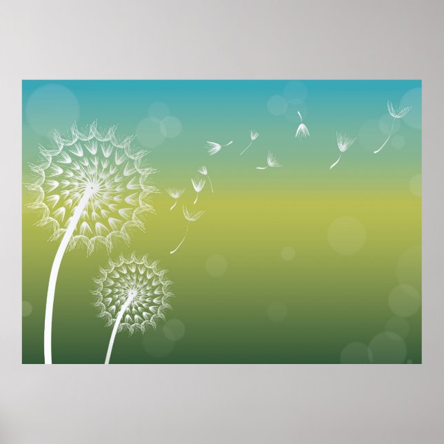 Dandelion Wind Flower Poster (Front)