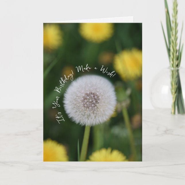 Dandelion Wish Birthday Card (Front)