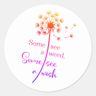 Dandelion Wish  Classic Round Sticker
