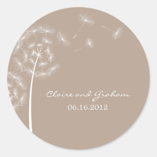 Dandelion Wish Favour Sticker or Envelope Seal