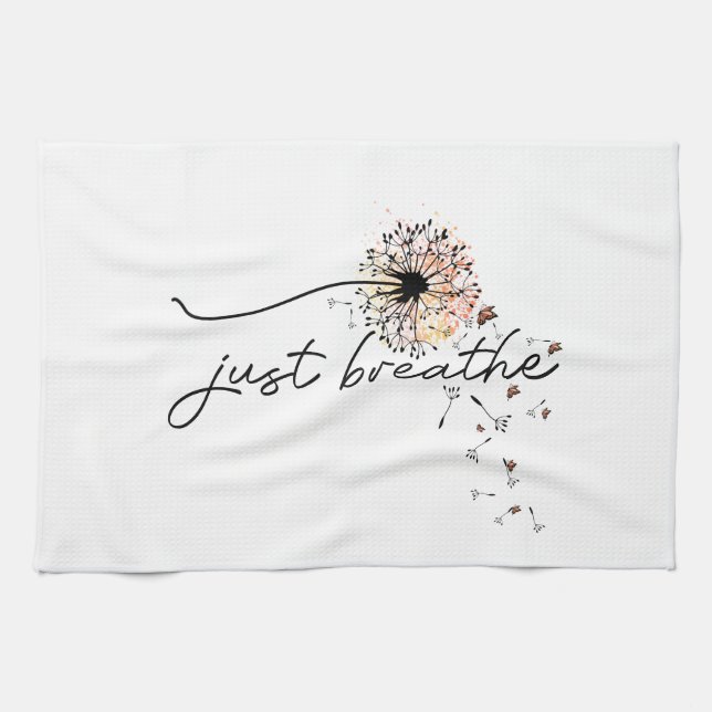Dandelion Wish Kitchen Towel Sunset Butterflies  (Horizontal)