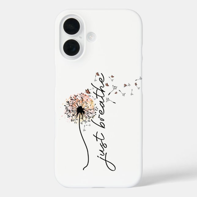 Dandelion Wish Sunset Butterfly Design Yoga Case-Mate iPhone Case (Back)
