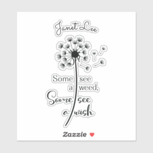 Dandelion Wishes Custom-Cut Vinyl Sticker