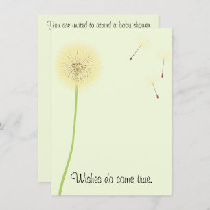 Dandelion Wishes for a Baby Shower Invitation