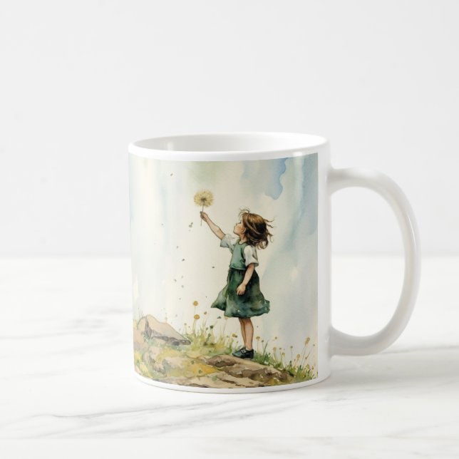 Dandelion Wishes gift for her Coffee Mug (Right)