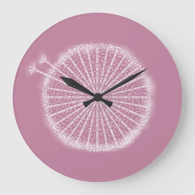 Dandelion Wishes  Large Clock (Front)