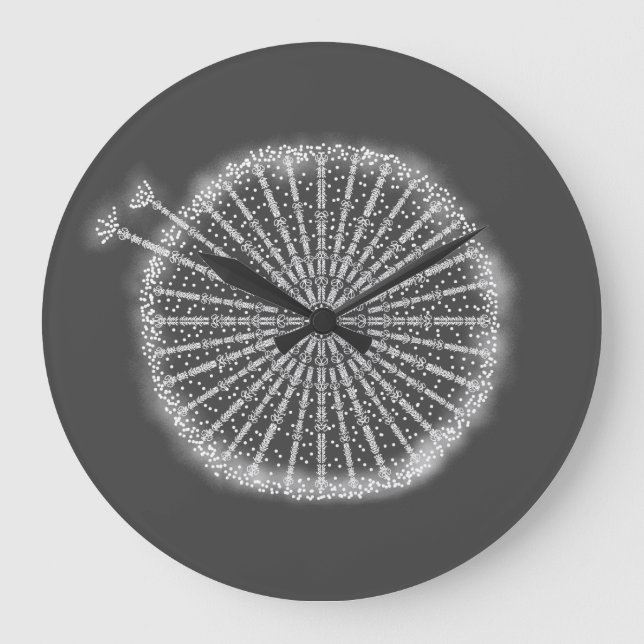 Dandelion Wishes  Large Clock (Front)