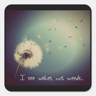 Dandelion Wishes Square Sticker