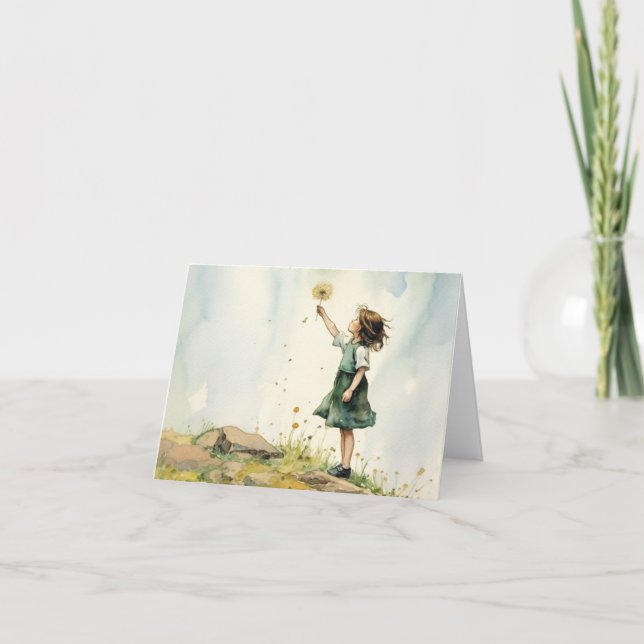 Dandelion Wishes Thank You Card (Front)