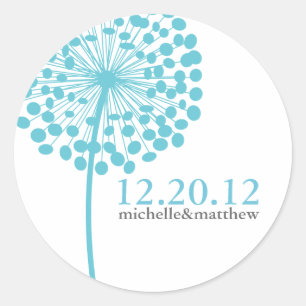 Dandelion Wishes Wedding Favour Stickers