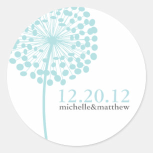 Dandelion Wishes Wedding Favour Stickers