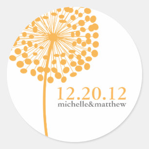 Dandelion Wishes Wedding Favour Stickers